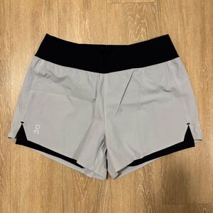 On Running Women's Shorts in Gray and Black Large